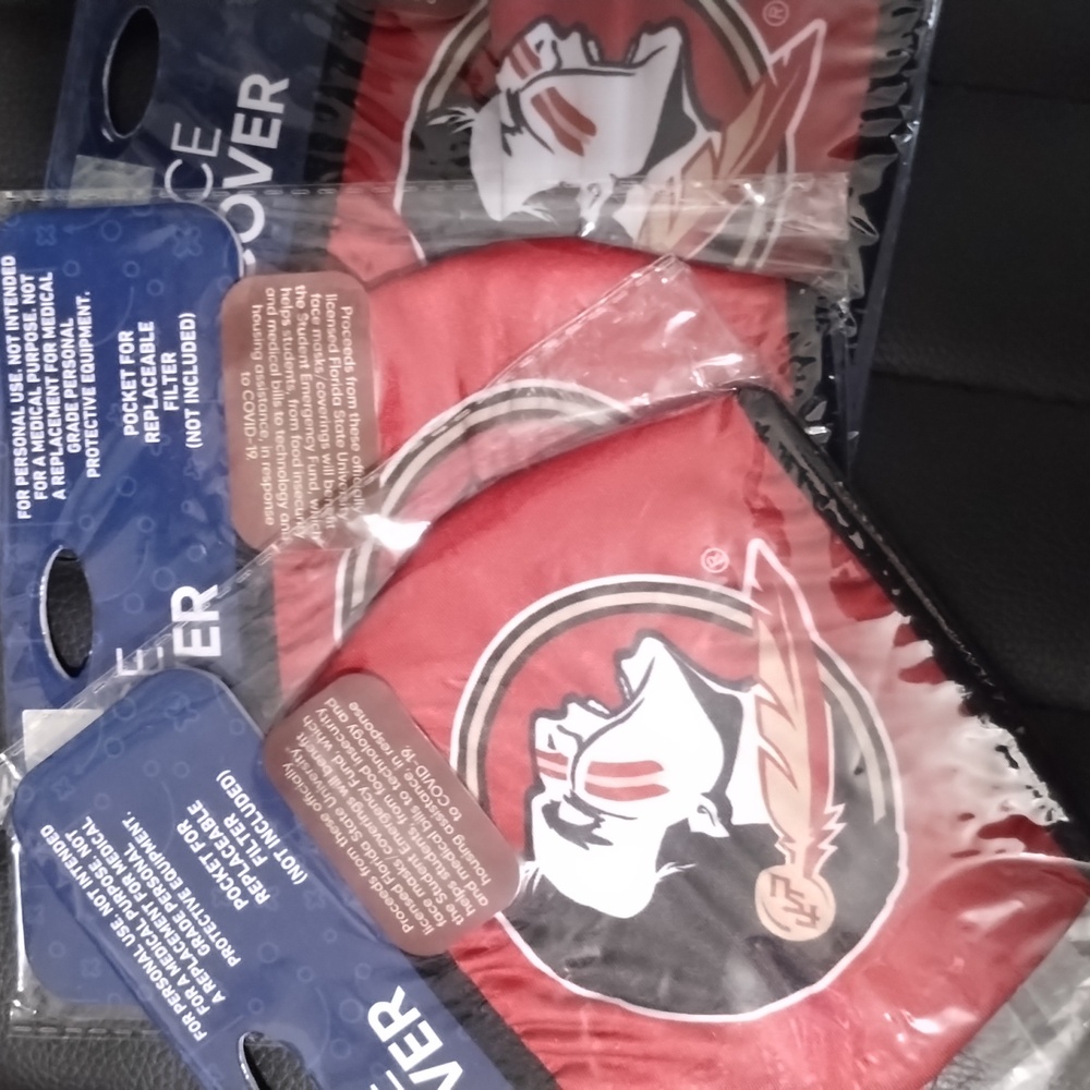 FSU Officially Licensed Face Cover/ Mask Lot Of 3
